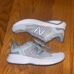 New Balance Light Gray and White Sneakers women’s size 8 barely worn
